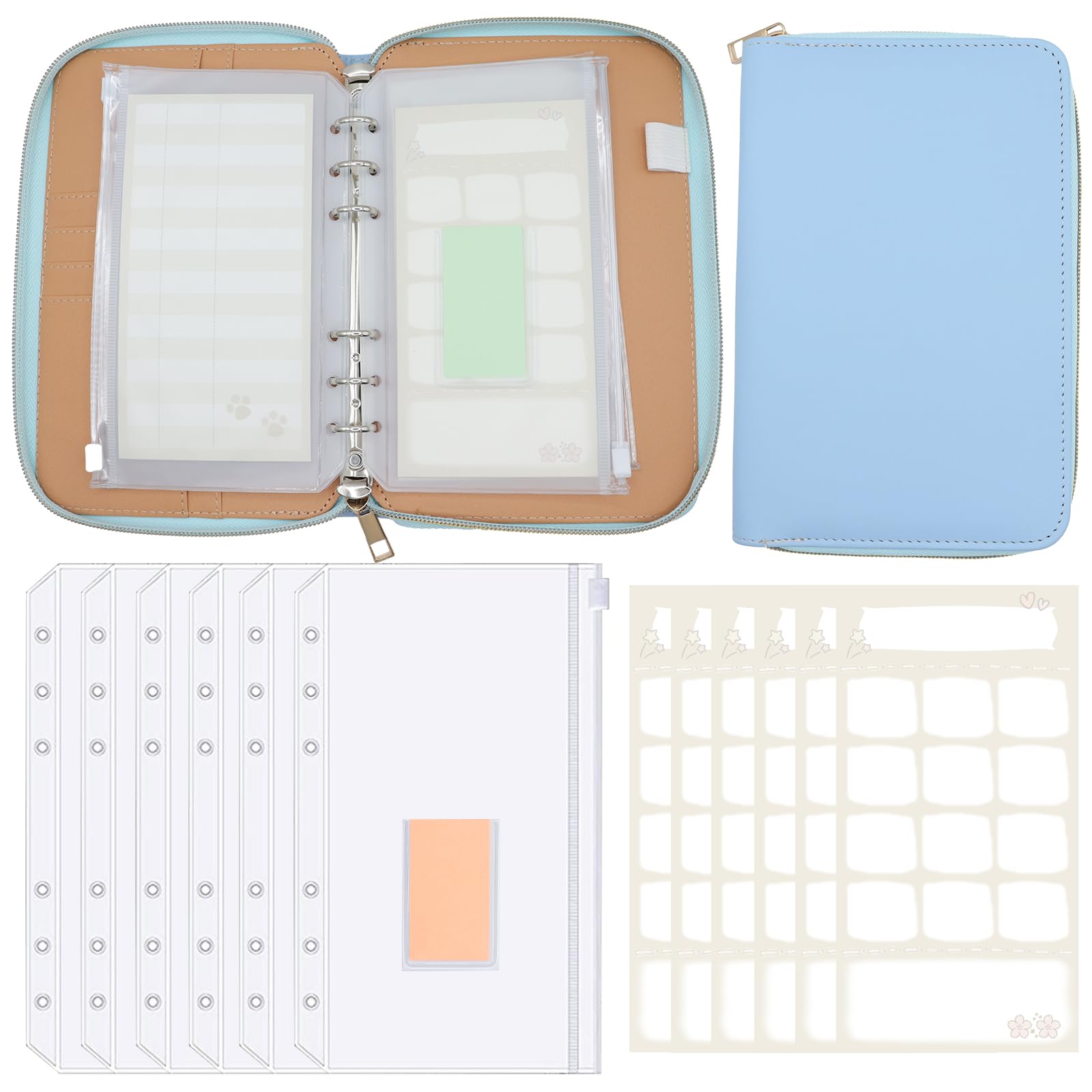 Amazon.co.jp: Petyume A6家計簿バインダー ジッパー式6穴ファイル