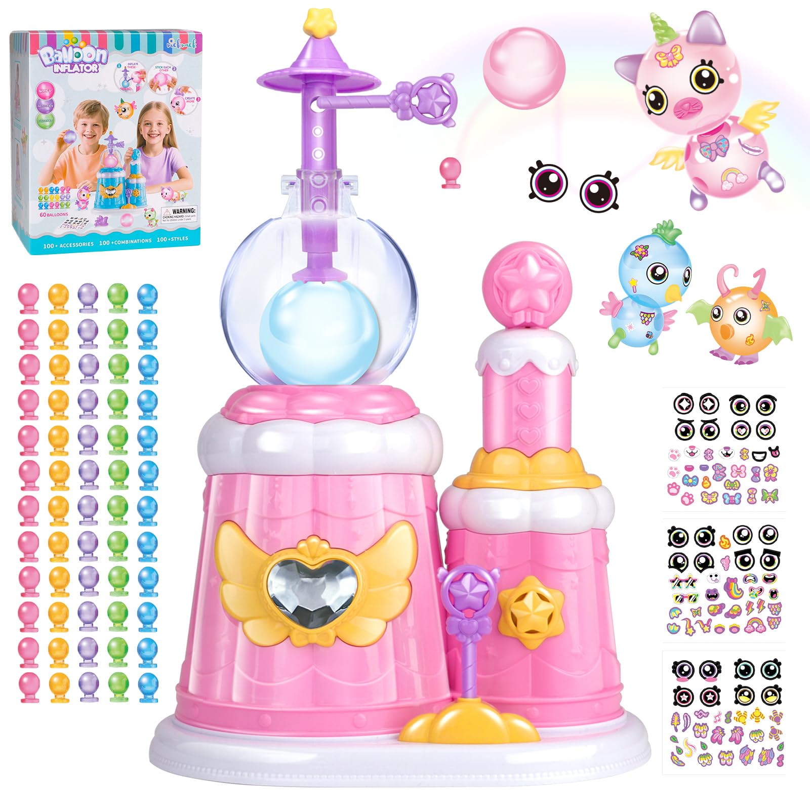 Amazon.com: nicknack 195pcs Princess Magic DIY Balloons with Pump