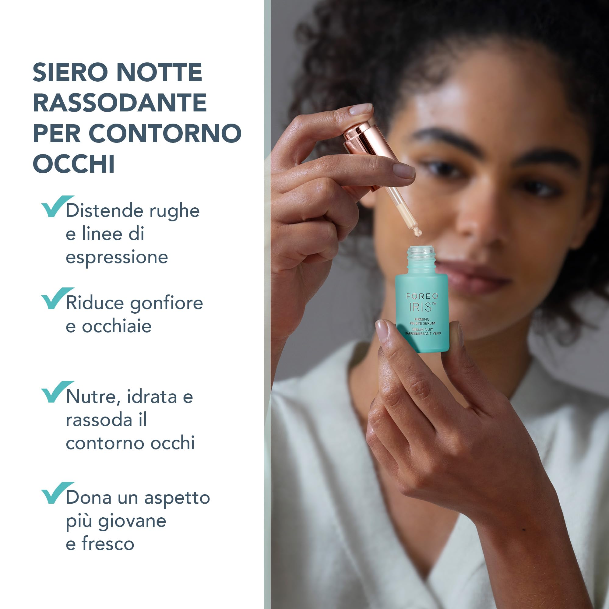 FOREO Eye Candy IRIS 2 Set - Massaggiatore Occhi + Siero Notte Rassodante