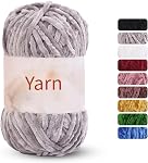 Knitting Yarn Chenille Yarn 6mm Soft Thick Plush Yarn Fluffy Velvet Yarn for Crocheting Knitting DIY Craft Making Blankets, Clothes,socks(80m)