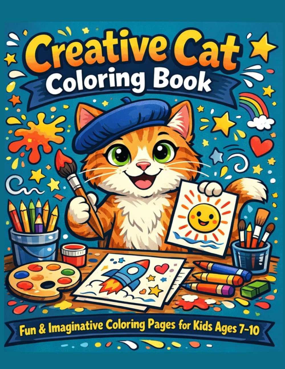 Creative Cat Coloring Book: Imaginative and Fun Coloring Pages for Kids Ages 7–10