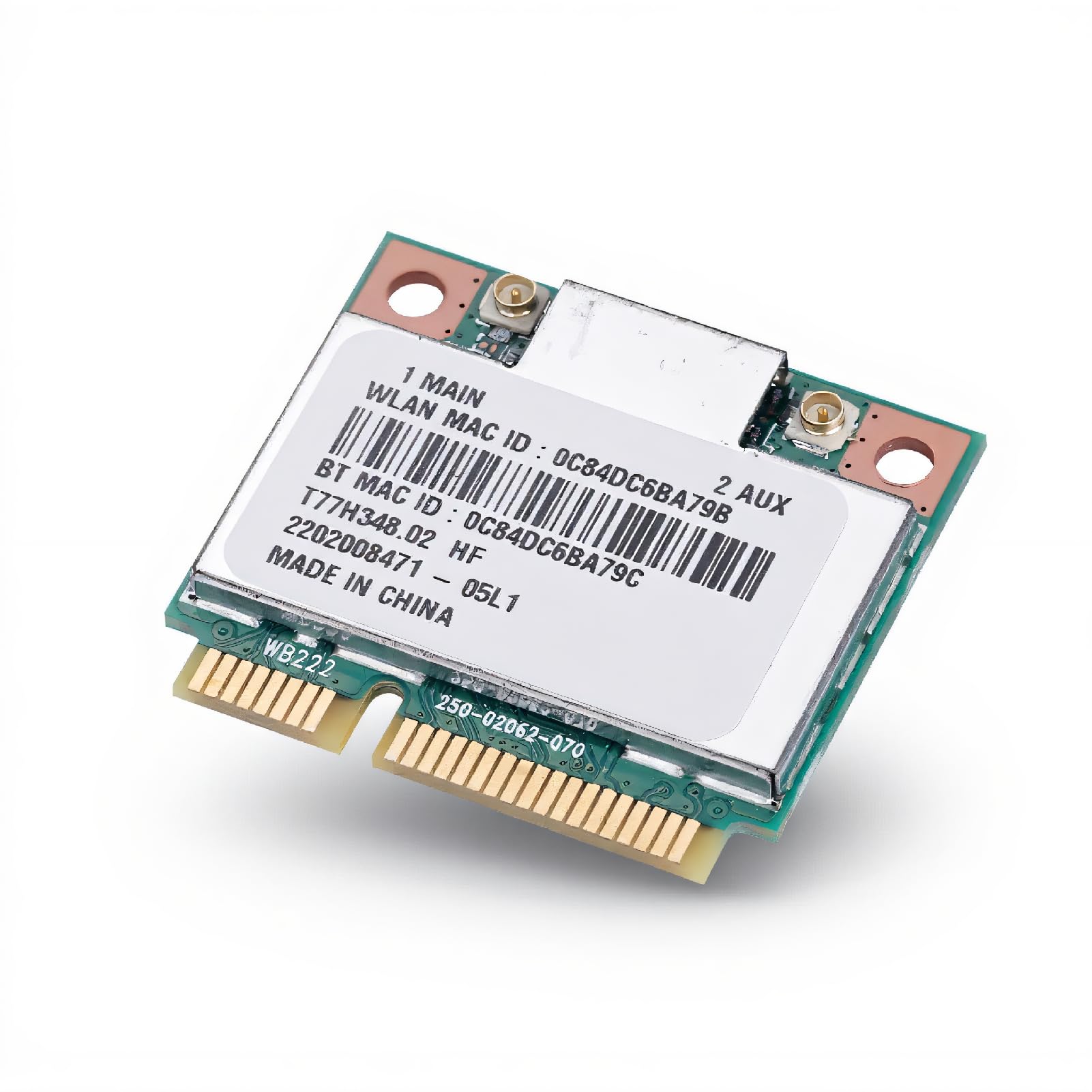 Tosuny 300Mbps Tarjeta de Red Gigabit PCI Express, Mini PCI-E Tarjeta WiFi Bluetooth 4.0 inalámbrica, Adaptador de Red Banda Dual 2.4M / 5G para Computadoras Portátiles