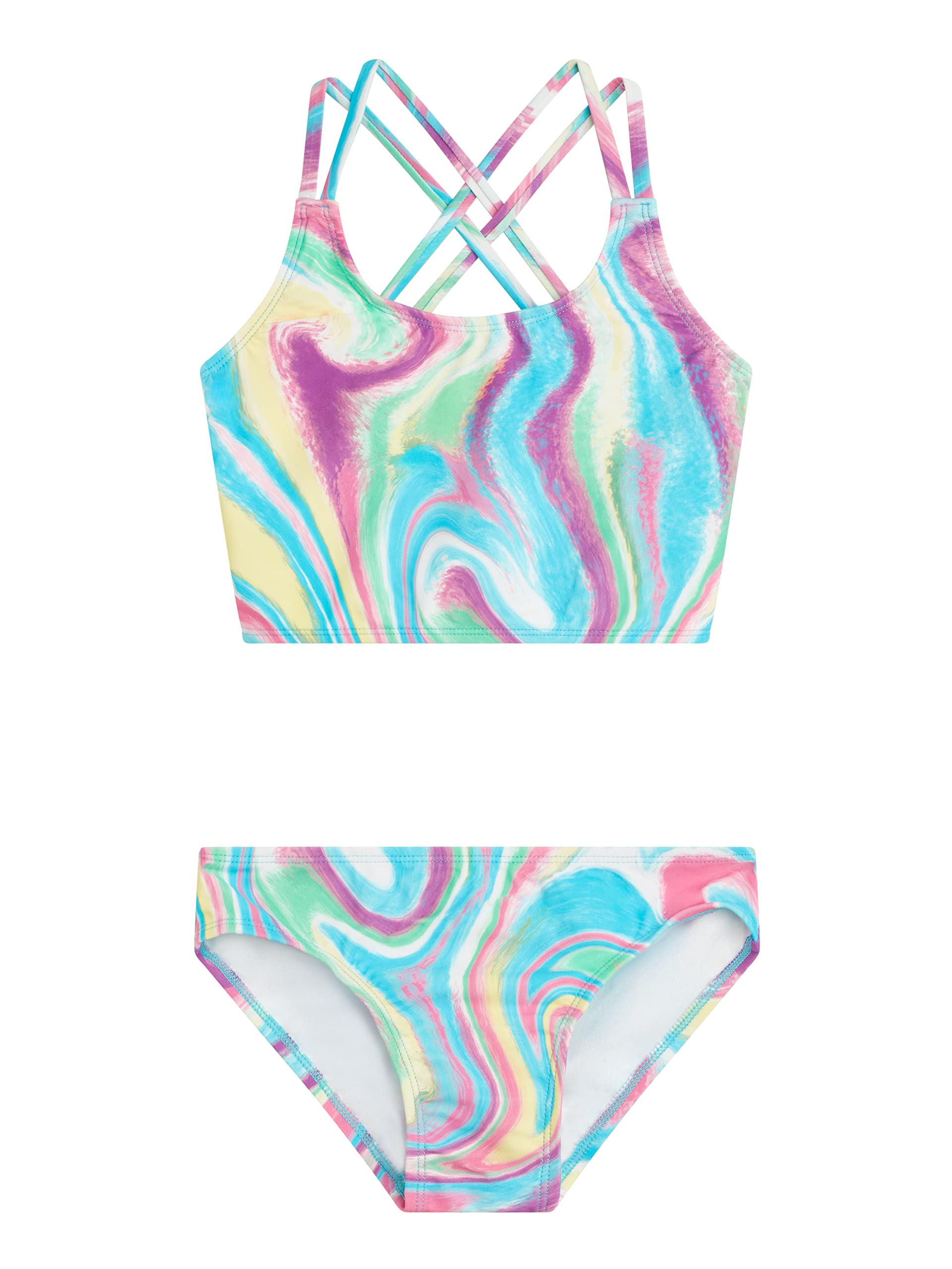 Kanu Surf Girls Waverly UPF 50 Beach Sport Criss-Cross Tankini