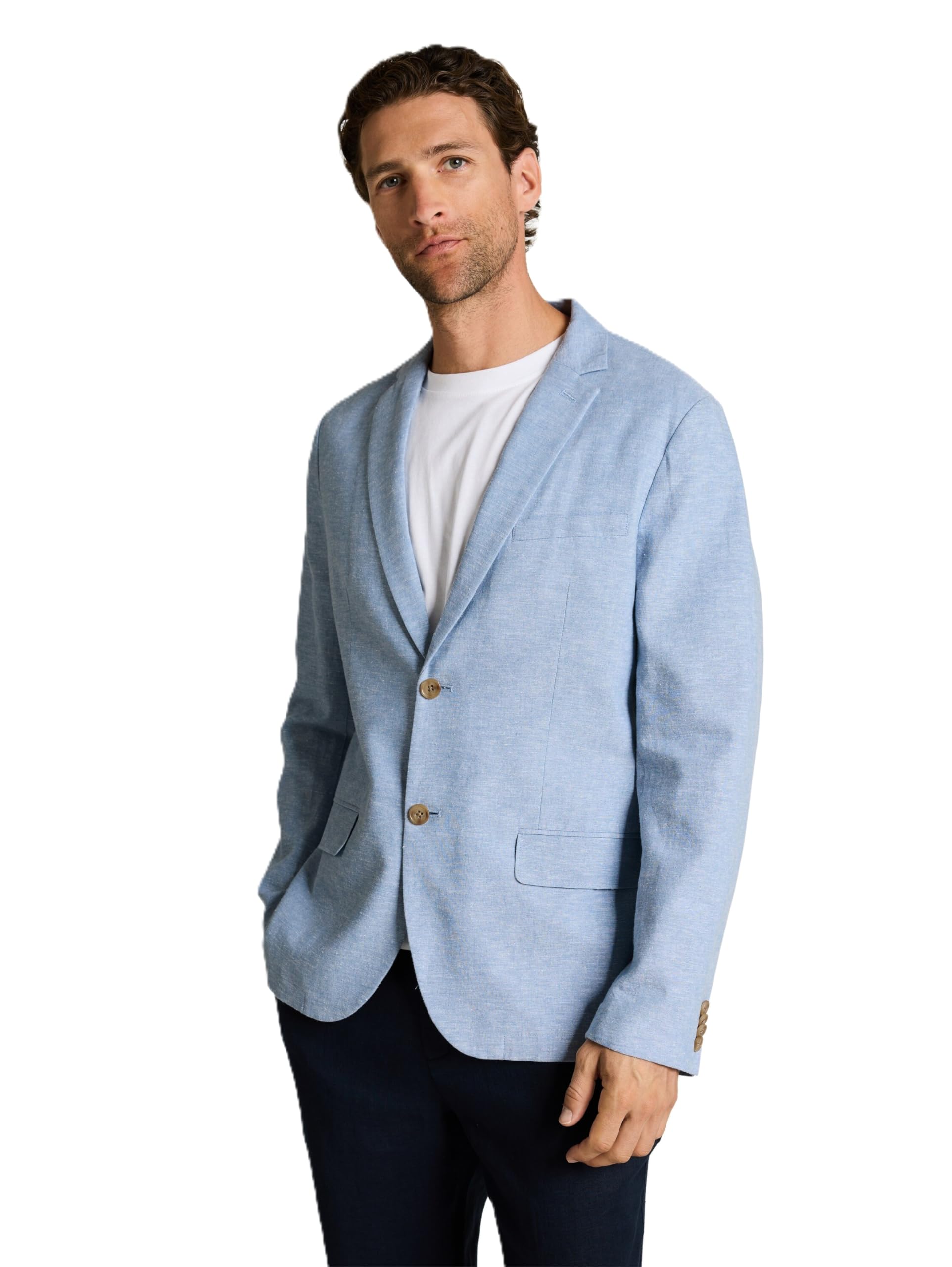 TOM TAILOR 1050341 Sakko, 39542-Bleeched Blue Chambray, 58 Hombres