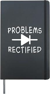 Problems Rectified Diode Funny Electronics Engineer Lover Hardcover Journal, Black