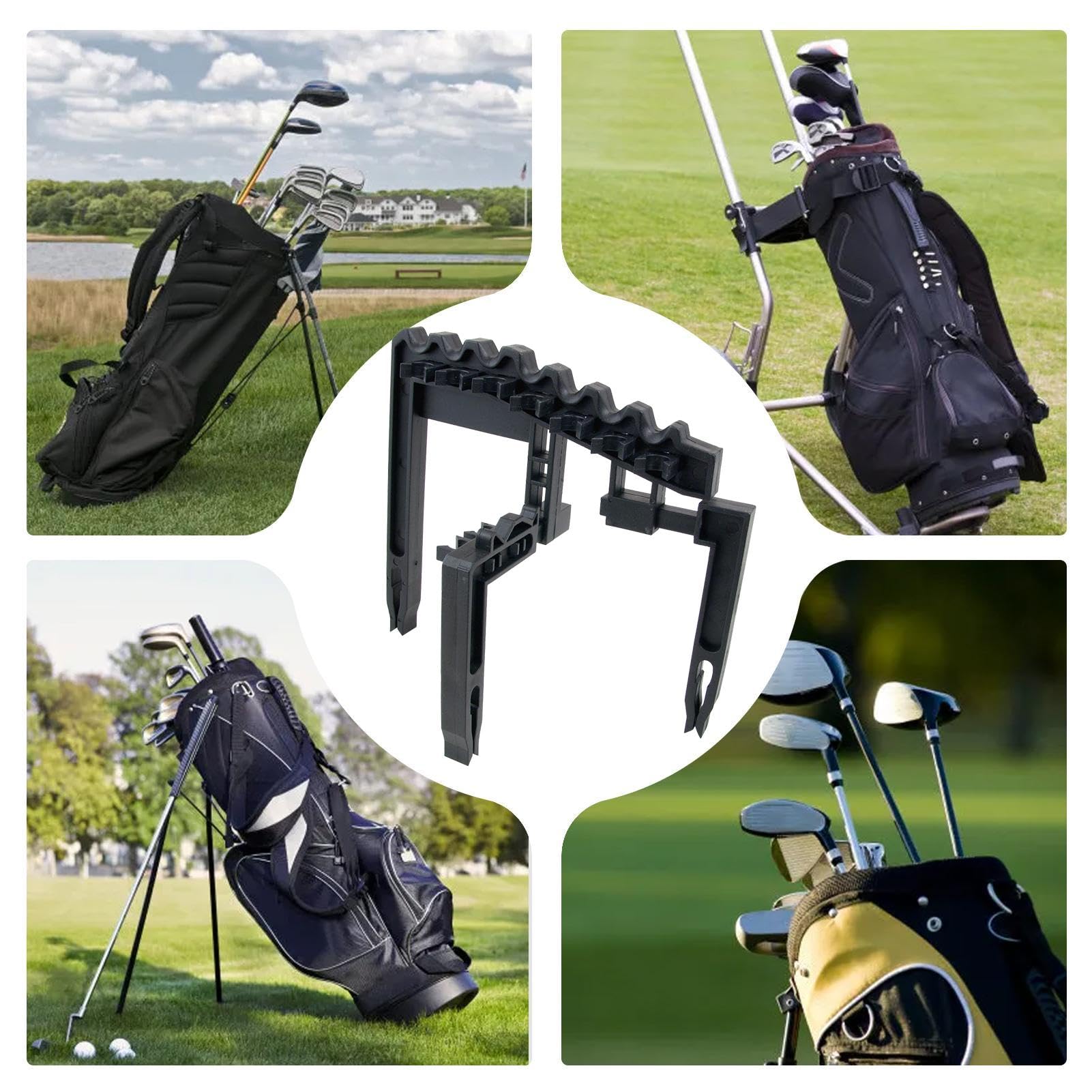 Clip per organizer per mazze da golf, supporto per rastrelliera per mazze da golf - Clip porta mazza da golf per borsa,Telaio porta asta da golf riutilizzabile, leggero, per interni, uomo, donna