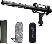 BOYA Microfone XLR, microfone espingarda BY-BM6060 com microfone de para-brisa de montagem em choque para câmera DSLR externa, condensador externo, microfones profissionais para entrevista