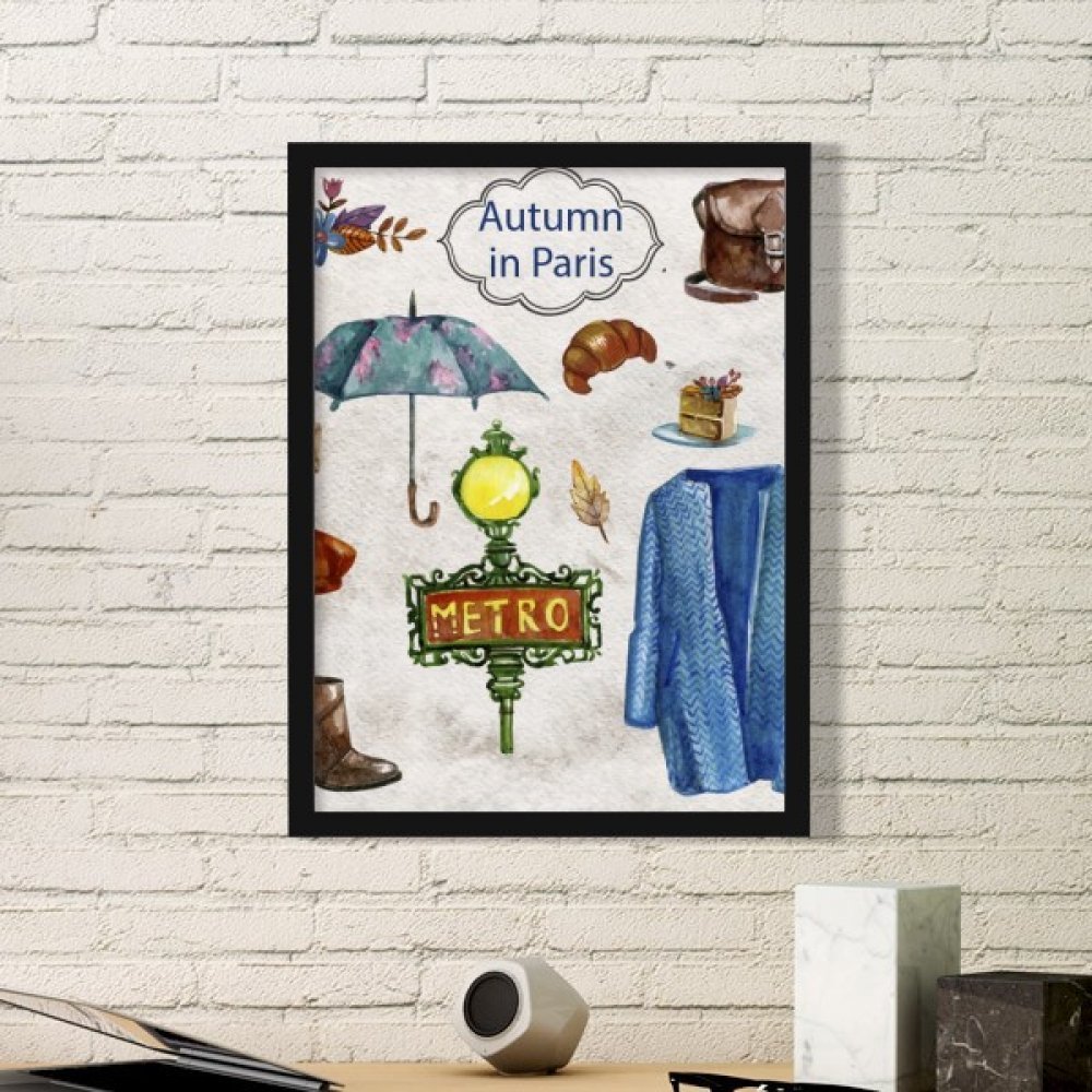 Cadre Photo Art Prints Cadeau Souvenir France Illustration Drapeau Architecture Petit Cadre Noir