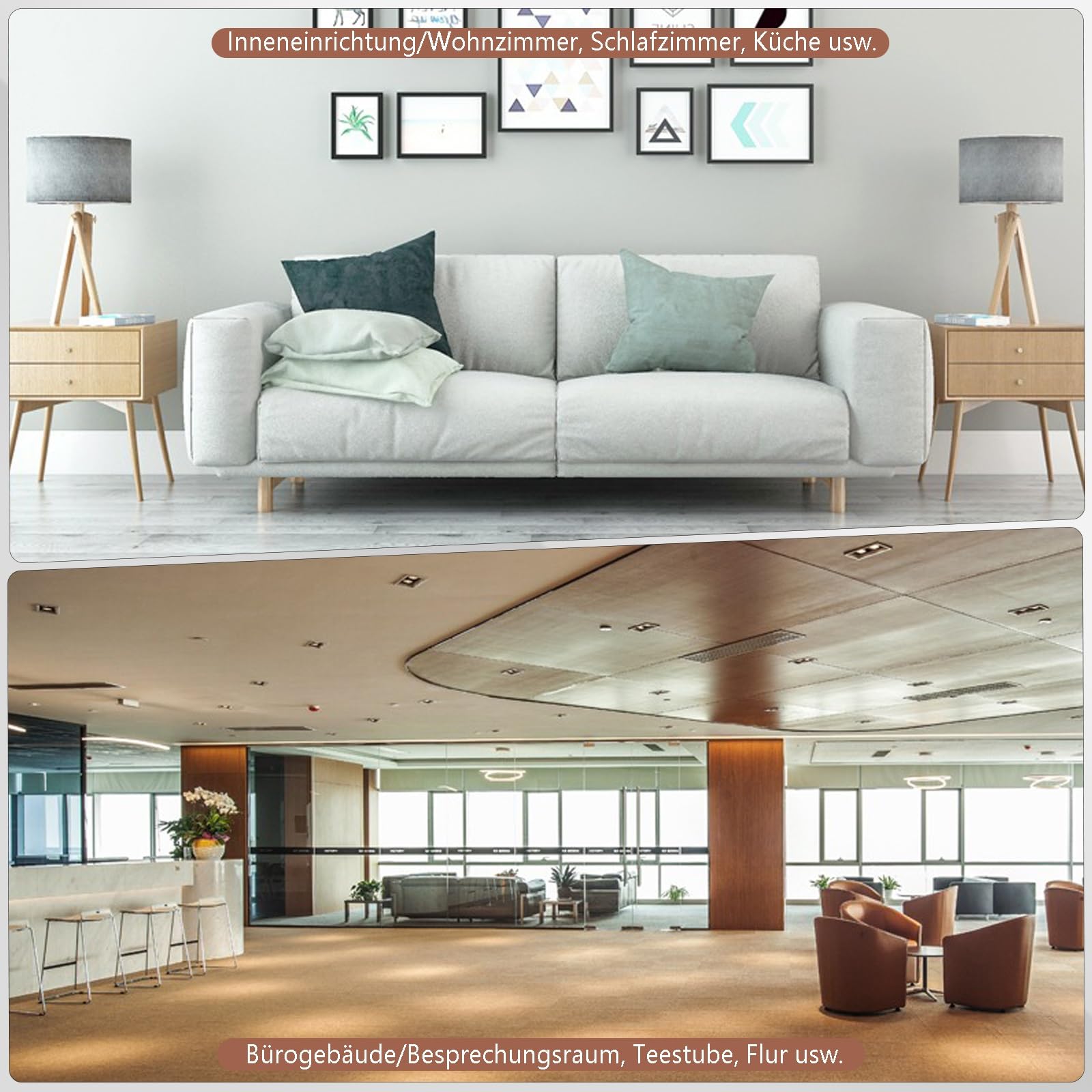 Kit De 4 Rodapiés De Aluminio Anodizado De 125cm Perfiles Resistentes Al Agua Y A La Humedad Para Decoración Moderna De Interiores Y Renovación Del Hogar(Champagnergrau,Höhe: 10 cm)