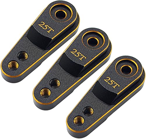 HOPLEX Servo bocina de aluminio 25T actualizaciones de brazo de dirección para servomotores estándar compatibles con Traxxas TRX4 Axial SCX10 Tamiya