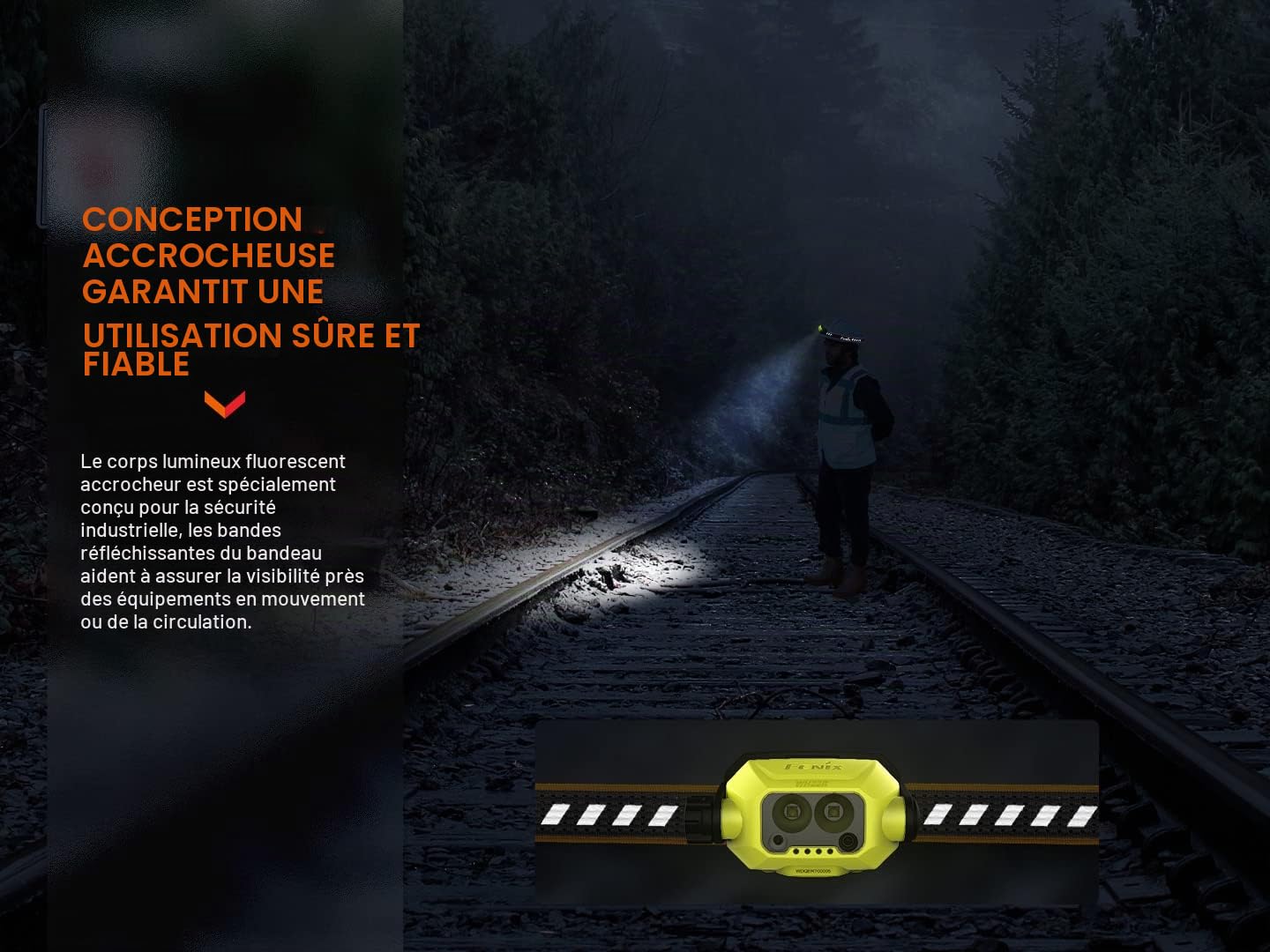 fenix WH23R Lampe frontale rechargeable USB-C avec détection de mouvement