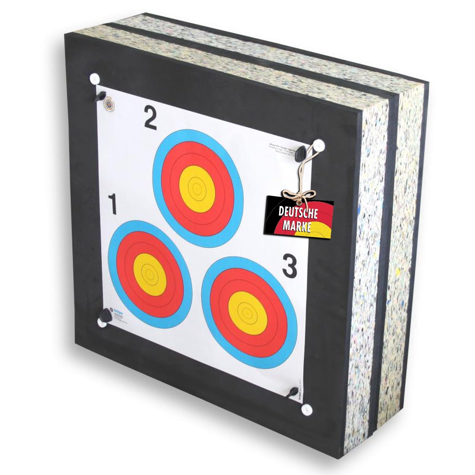 Stronghold Schaumscheibe für Armbrust bis 375 fps 60x60x20 cm | Crossbow I mit Wechselsystem, einfache Pfeilentfernung, wetterfest,schont Pfeile & Material