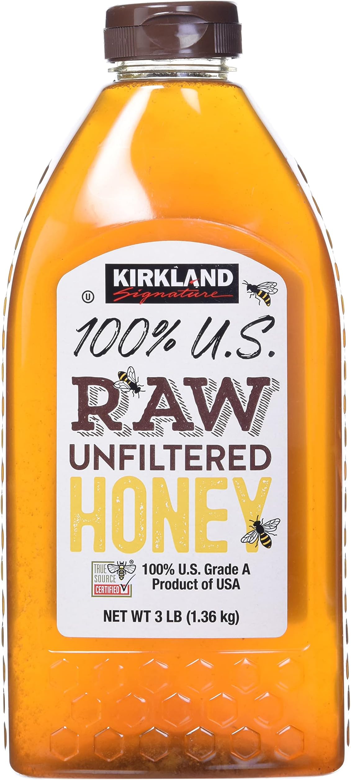 Kirkland Signature Kirkland Signature Raw Unfiltered USA Honey (48 OZ/ 3 LBS), 48 oz(Pack of 1)