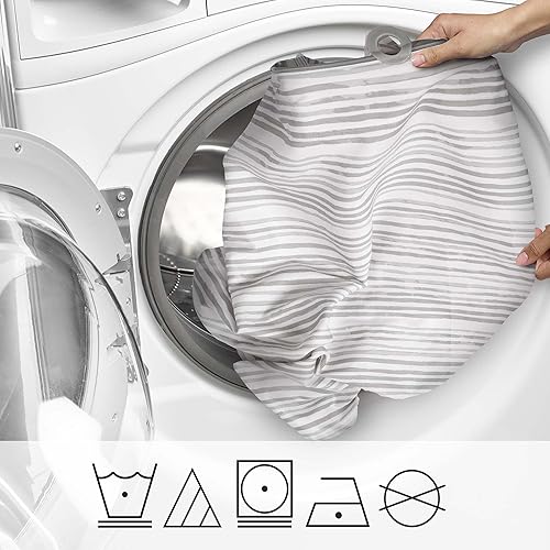 Miniatura 12 de Boppy Funda de lactancia para lactancia, helechos grises, estilo delantal con bolsillo de almacenamiento, cuello rígido para ver al bebé mientras se