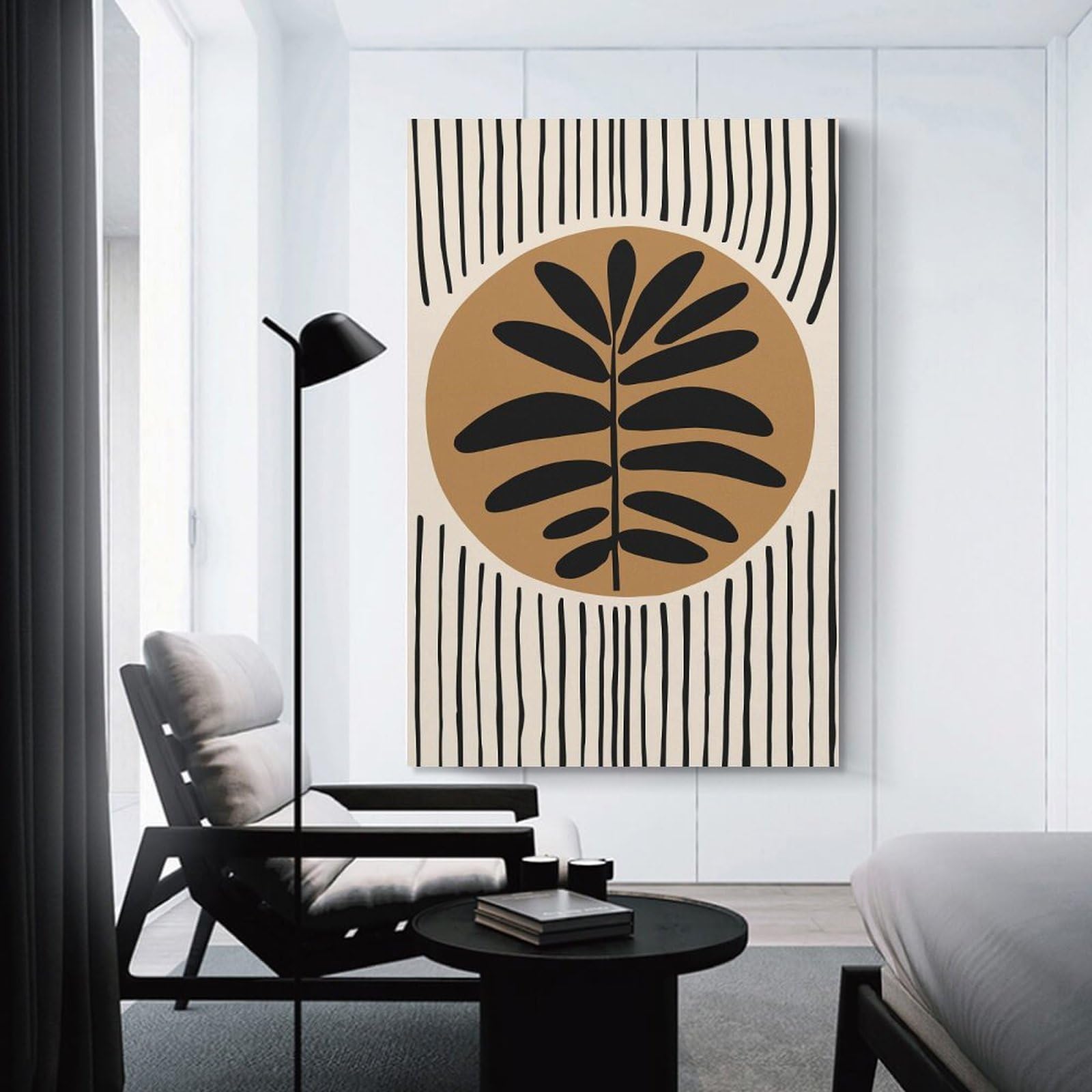 Junmoney Abstract Plant Art Canvas Wall Picture, 16x24inch(40x60cm), for Flats, Guest Rooms Or Compact Rooms, An Easy Choice for New Home Styling