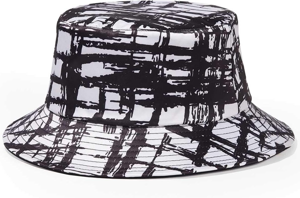 Quanhaigou Bucket Hat for Men Women,Packable Reversible Printed Sun Hats,Fisherman Outdoor Summer Travel Hiking Beach Caps