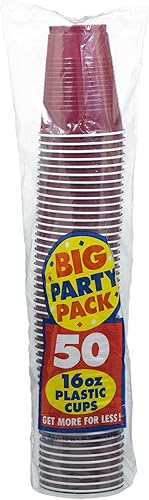 Vista 10 de Vasos de plástico color verde kiwi (18 onzas), 50 unidades, apilables, resistentes y ecológicos, color vibrante y máxima durabilidad