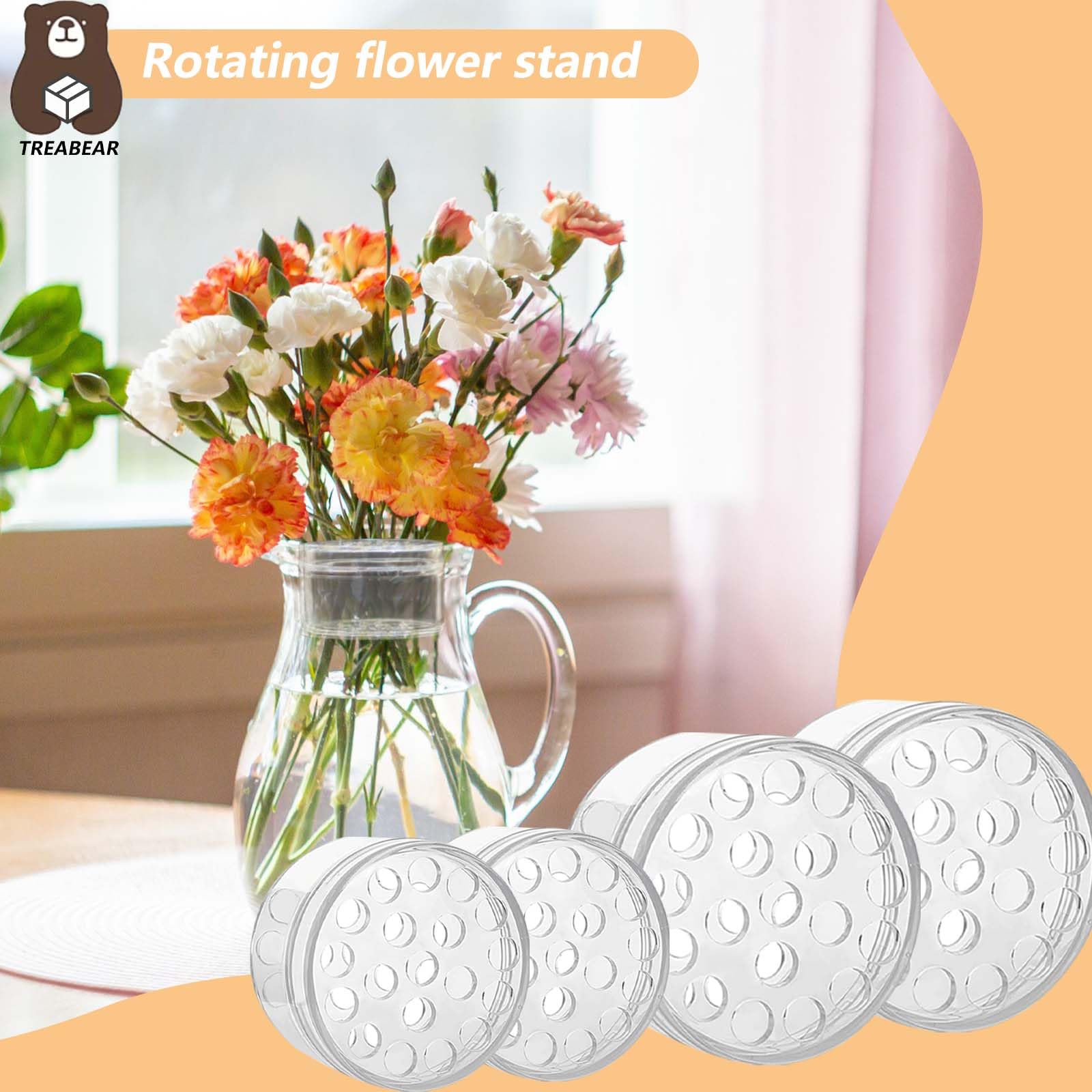 Supports En Spirale Pour Bouquets Xinlon - 4 Pièces Transparentes Pour Arrangements Floraux DIY