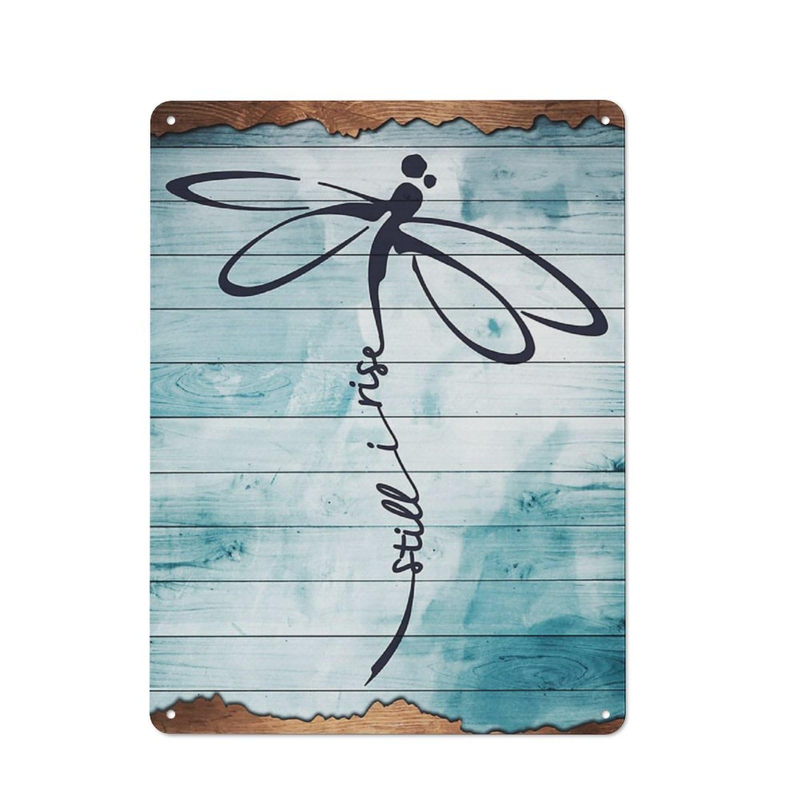 ACDOET Rustic Metal Tin Sign Dragonfly Spirit Still I Rise Dragonfly Country Wall Art Farmhouse Parlor Kitchen Garden Bedroom Home Courtyard Wall Decor 12x16 Inch