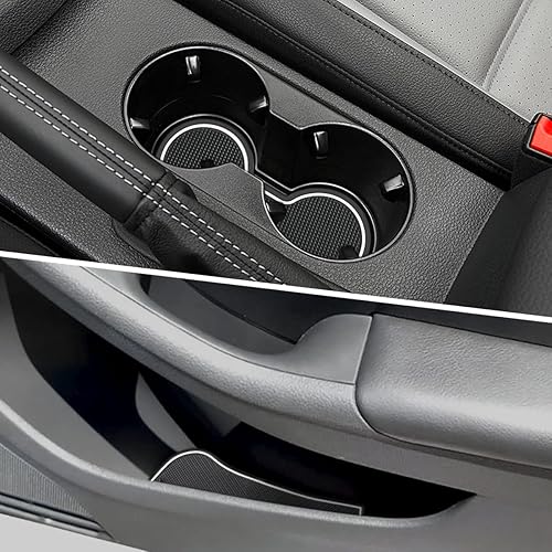 Auovo Alfombrillas antipolvo para Volkswagen Jetta Accessories 2013-2018 ajuste personalizado para compartimento de puerta, portavasos, forros de