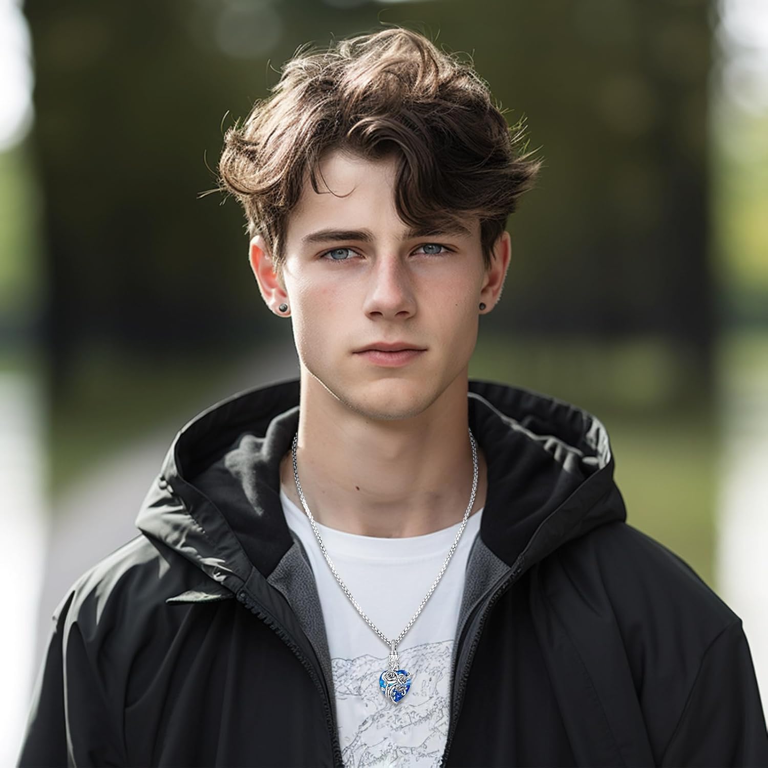 Urn Necklace for Ashes for Women/Men 925 Sterling Silver Cremation Jewelry w/Funnel Filler Memorial Jewelry Gifts - Image 8