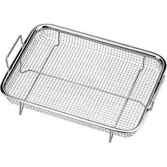 BBQ Grill Basket Stainless Steel Grill Basket with Handle Baking Mould Set Basket Crisper Basket Mesh Grill Basket Copper Frying Basket Baking Tray Grill Grate BBQ Baking Basket for Baking Biscuits and Cakes Grilling and Cooling