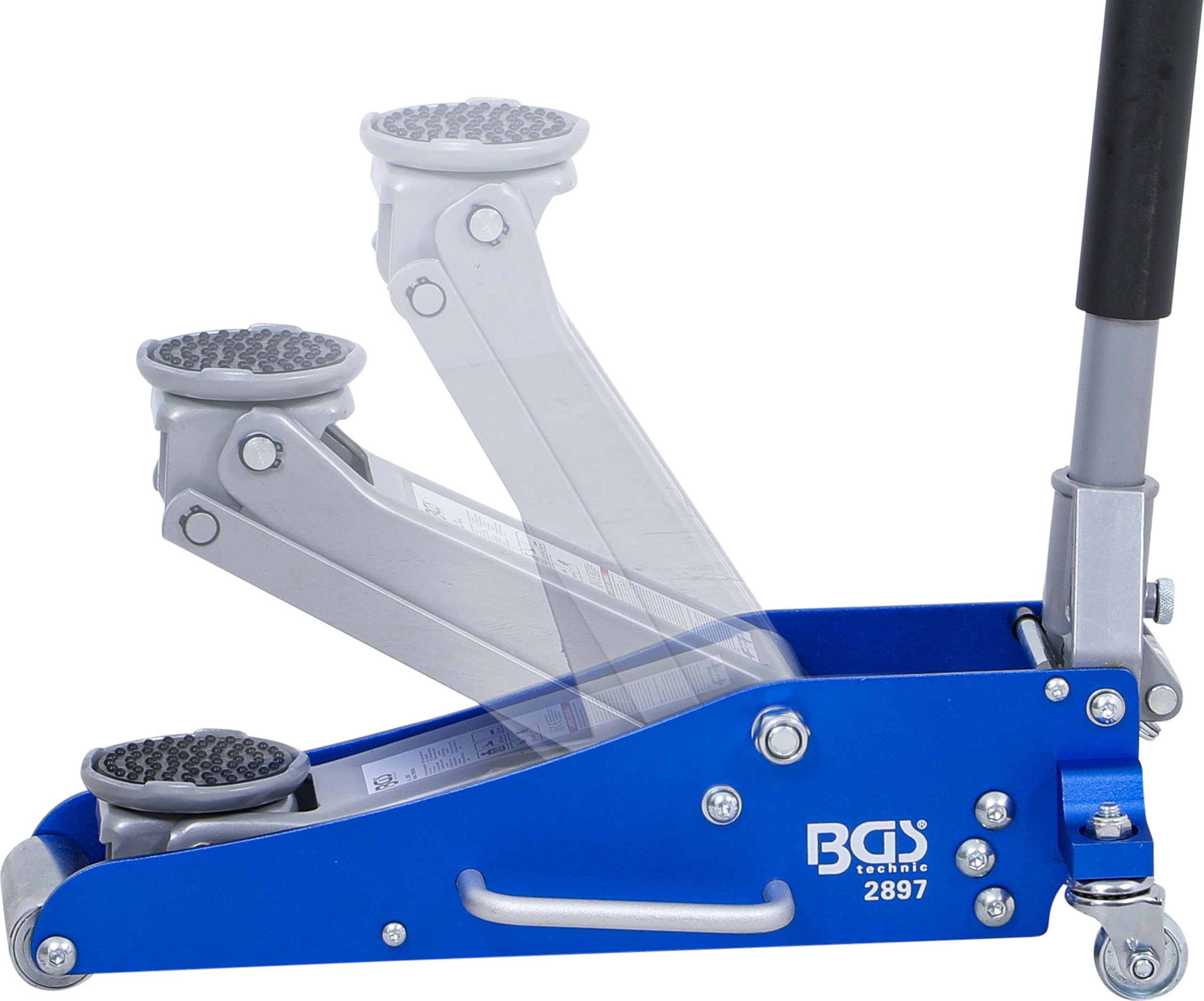 BGS Martinetto a carrello idraulico 1,5 t struttura alluminio-acciaio