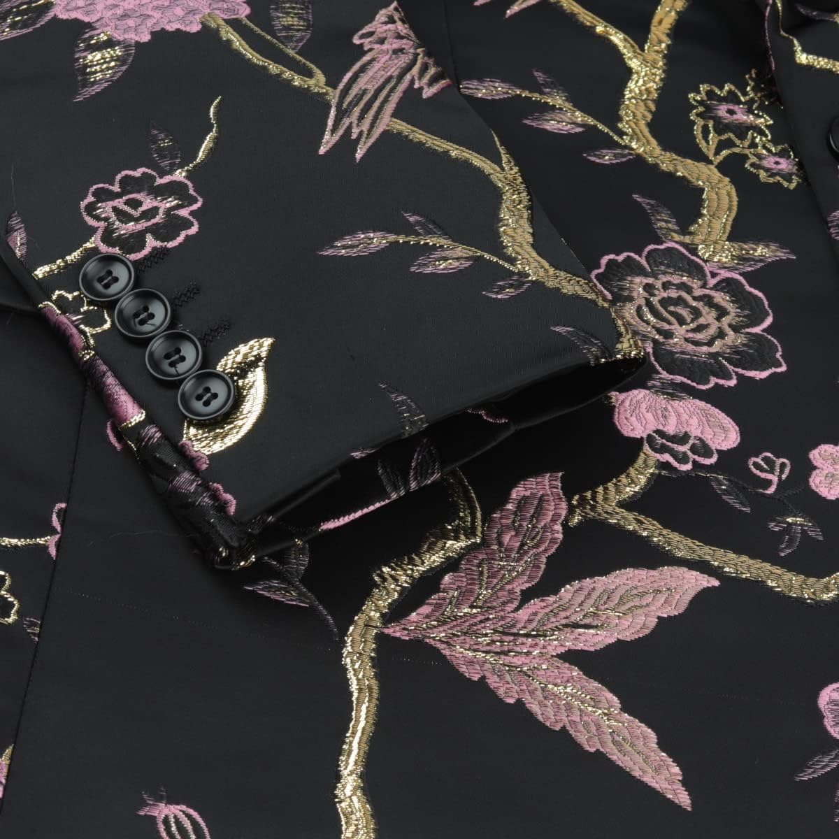 Cloudstyle Mens Embroidery Tux Dress Suit Jacket Formal Print Prom Blazer Dinner Sport Coat - Image 6