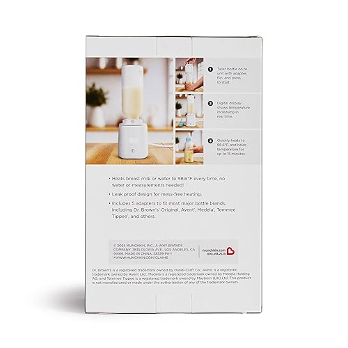 Miniatura 9 de Munchkin Calentador de biberones Simple Touch con pantalla digital de temperatura, sistema de calefacción seguro y fácil a 98.6 F, compatible con la