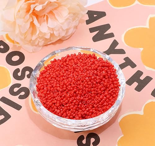 Miniatura 5 de Shapenty Mini cuentas de semillas de vidrio, cuentas espaciadoras redondas para collares, pulseras, aretes, llavero, anillos, joyería, cuentas,