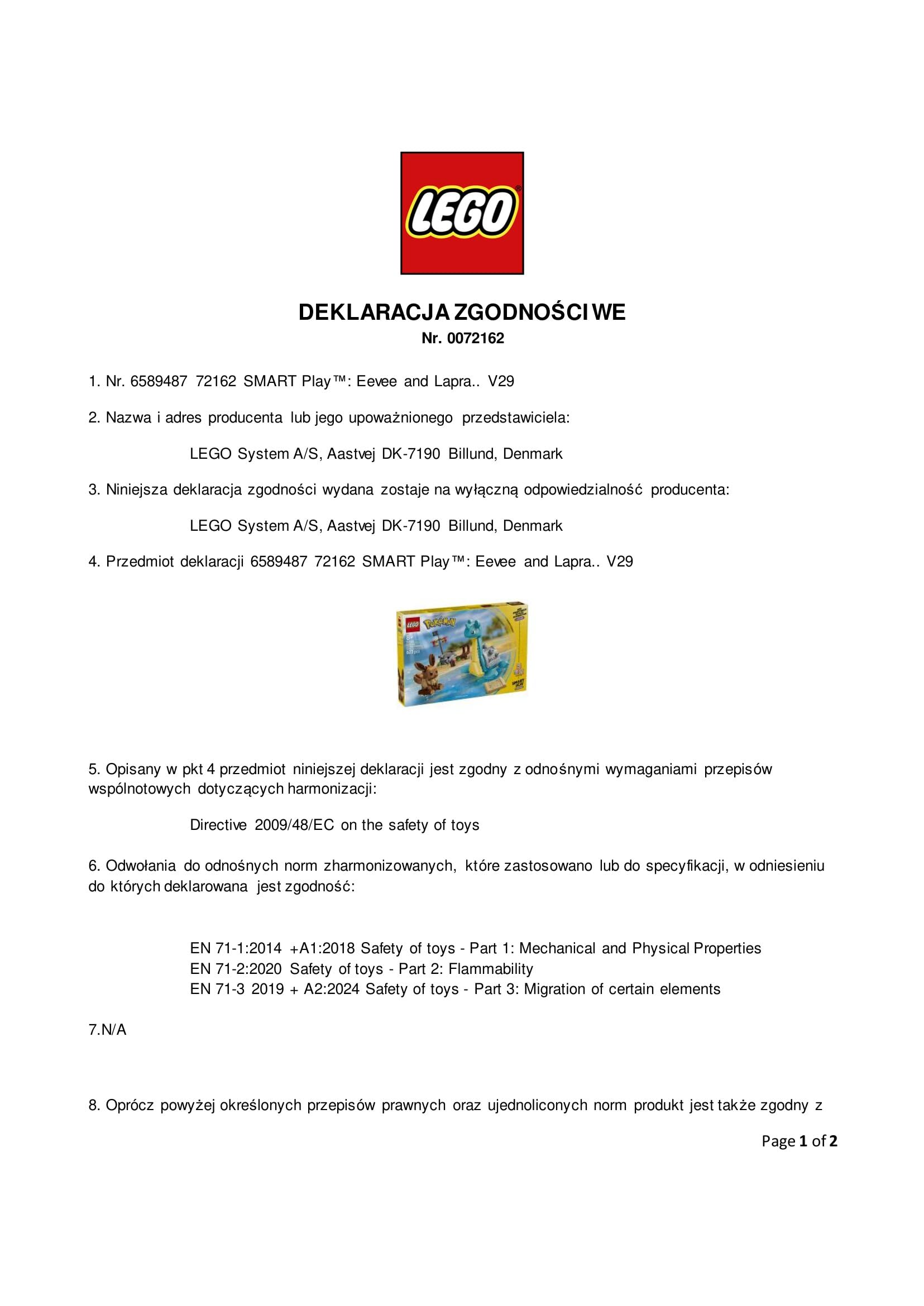 LEGO Pokémon SMART Play: Eevee i Lapras — poszukiwanie skarbów 72162 | Interaktywna zabawka z figurkami Pokémonów z klocków, zestaw kompatybilny, prezent dla dzieci 8+, 3 SMART Tagi, 623 elementy