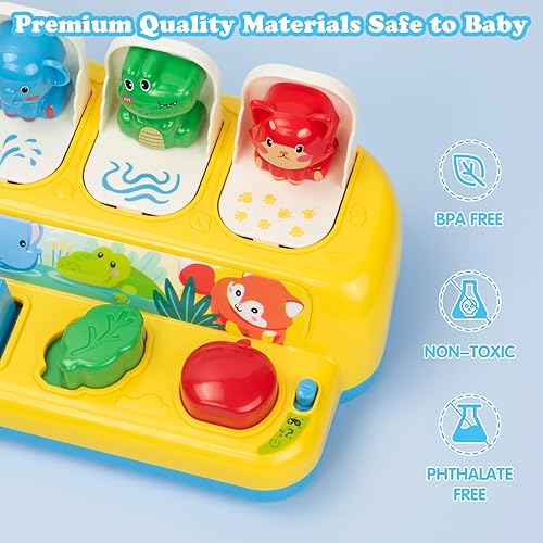 Miniatura 5 de Juguetes desplegables para bebés de 1 año y 9-12-18 meses, juguetes Montessori de causa y efecto para niños de 1 año, juguetes musicales de