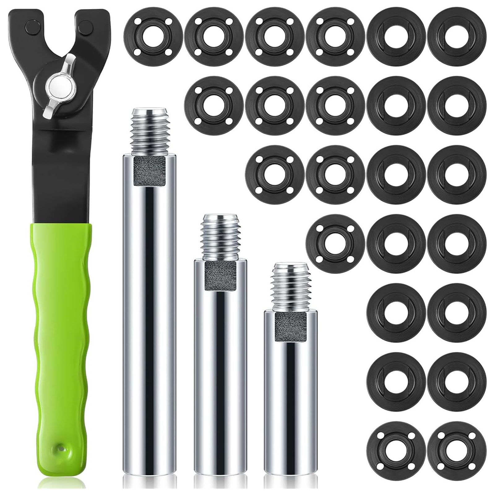 Jazuaiao Grinder Wrench and Nut Set Grinder Flange Nut Set Industrial Component Spanner for Various Applications Flange