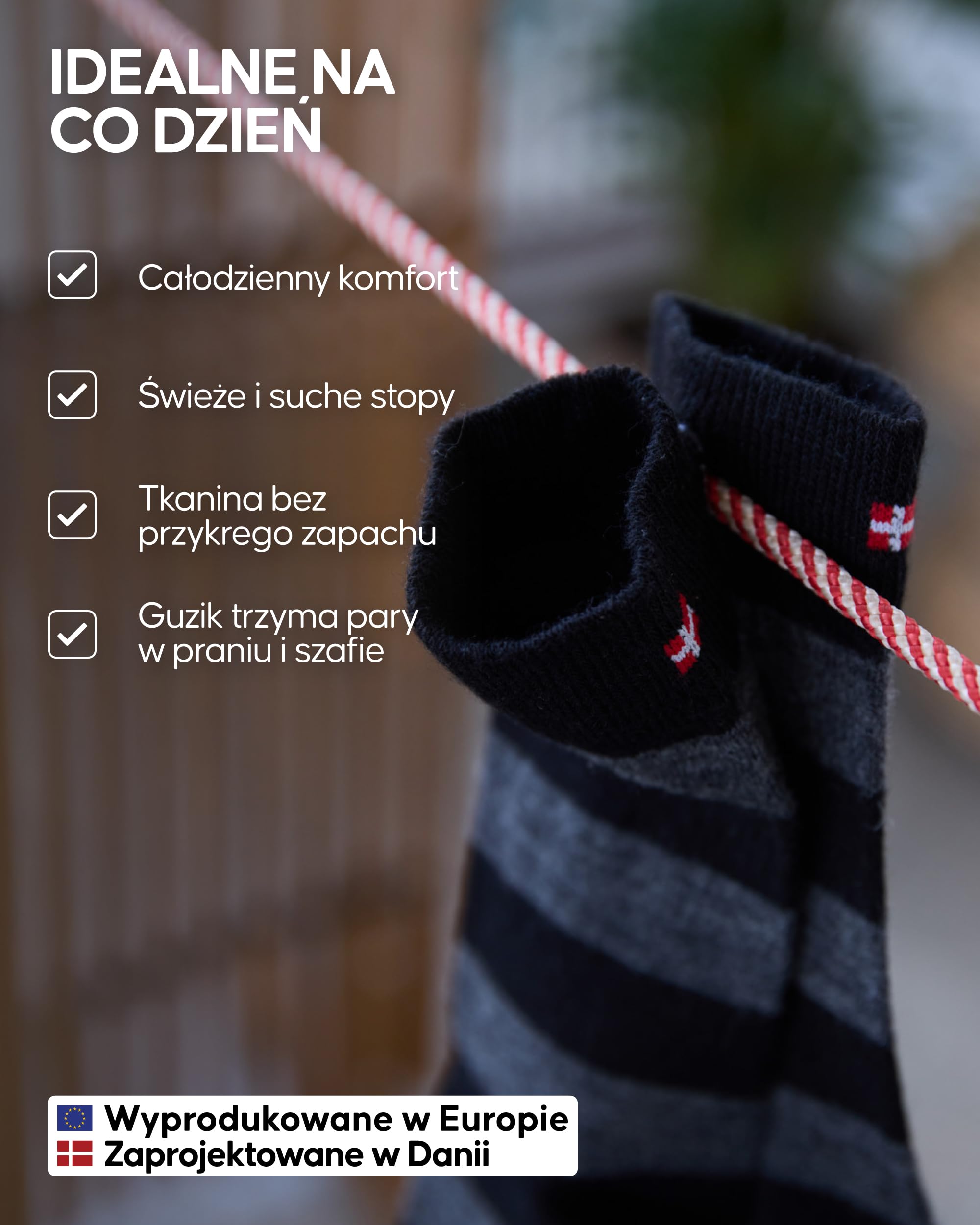 DANISH ENDURANCE Skarpety z Wełny Merino z Guzikiem, 3 lub 5-Pak | Skarpety z Wełny Merino, z Guzikiem, Odprowadzające Wilgoć i Termoizolacyjne, do Biura i Codziennego Użytku, Unisex