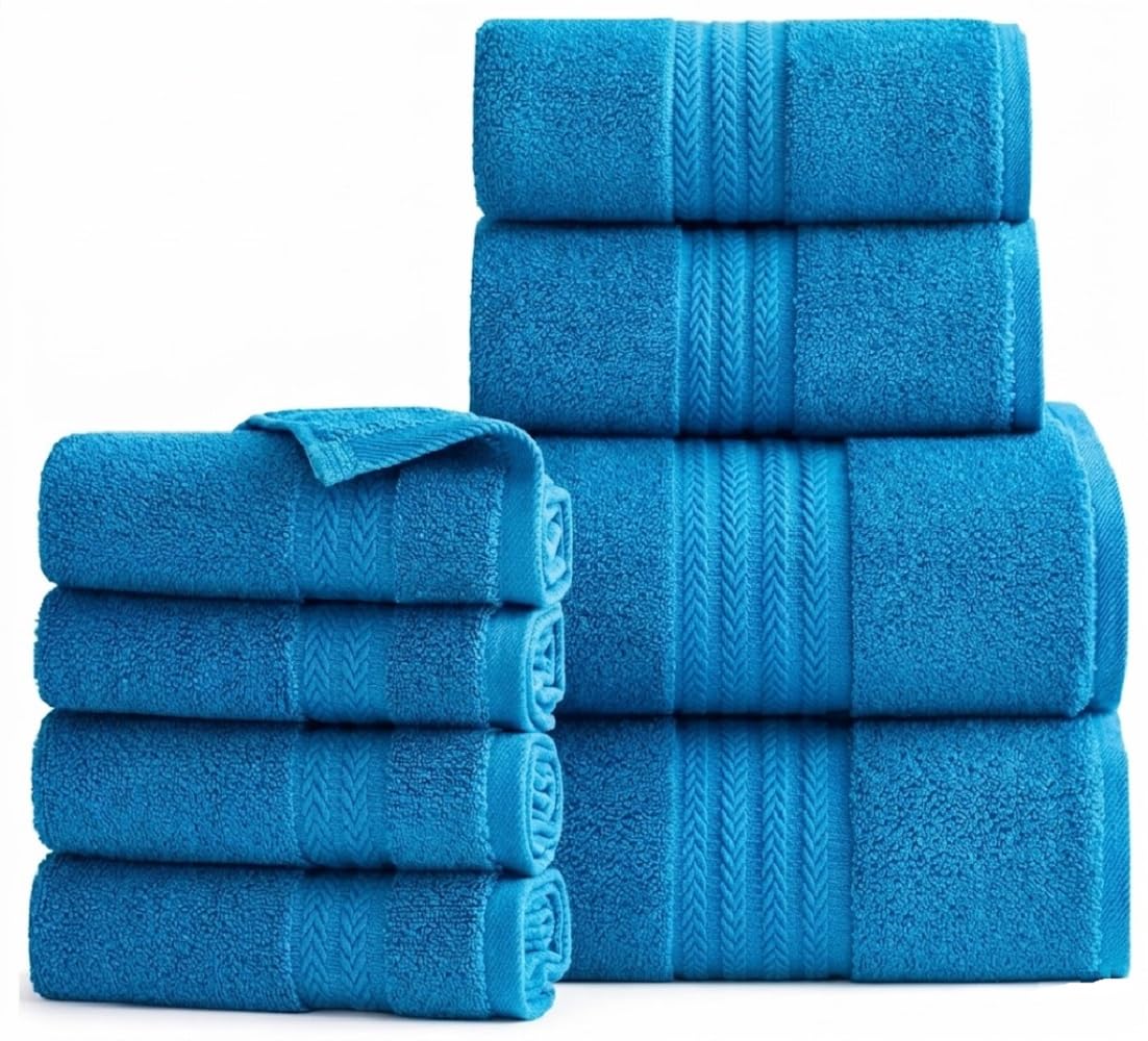 Wovenwonder Teal/Turquoise Luxury 800 Gsm Egyptian Cotton Bathroom Towels - Heavyweight & Super Soft Hotel Quality Face Cloths, Hand Towels, Bath Towels, Jumbo Bath Sheets And Towel Sets (, 1X Bath Towel)