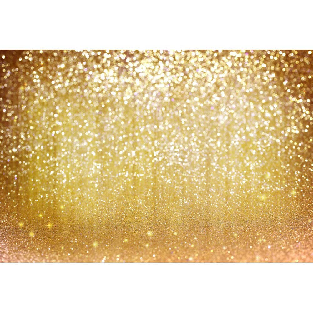 YongFoto 3x2,5m Vinyle Toile de Fond Doré de Bokeh Paillettes Lumière Rougeoyante - Studio Photo Anniversaire Mariage Fête Photobooth Photographie Accessoires