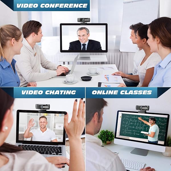 YIMONA Webcam for PC with Microphone - 1080P FHD Webcam with Privacy Cover, Plug and Play USB Web Camera for Desktop & Laptop - 5