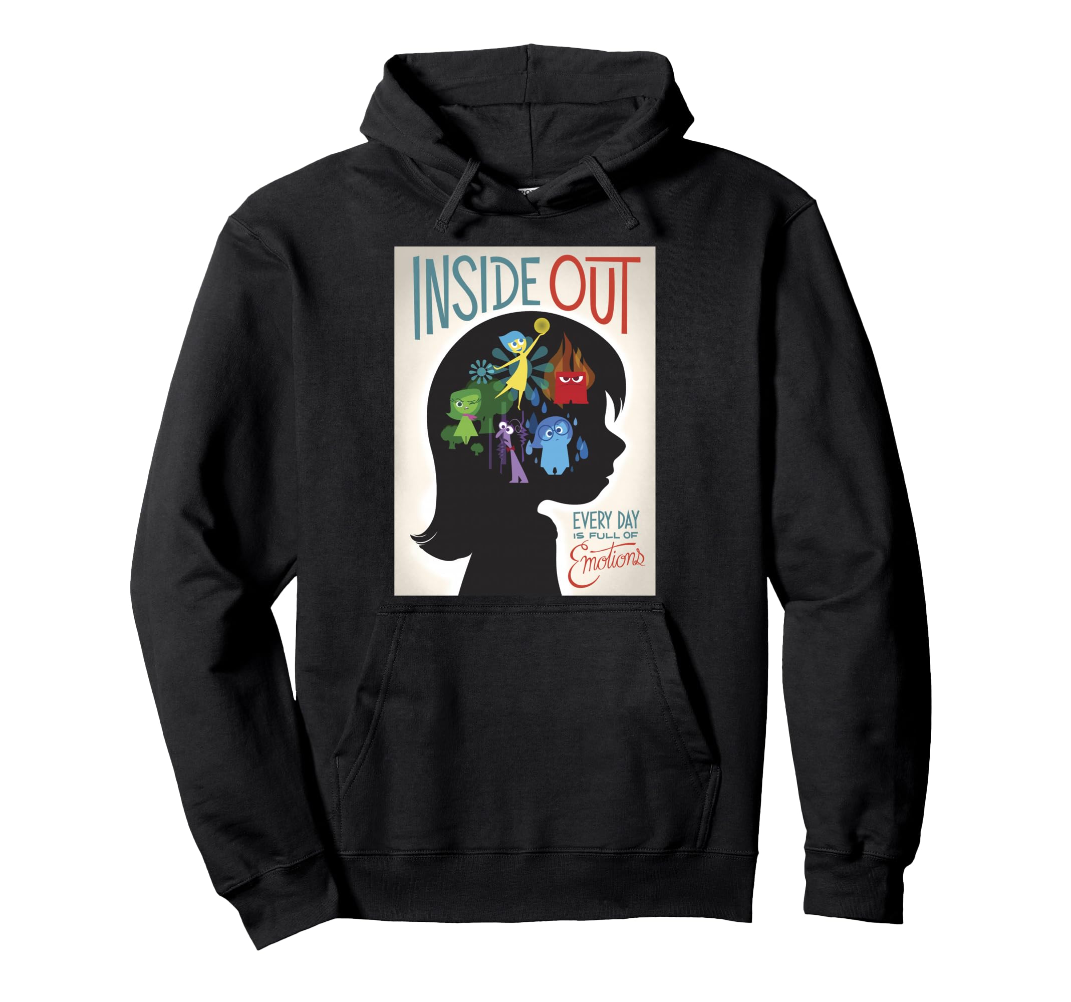 Disney Pixar Inside Out Silhouette Movie Poster Pullover Hoodie