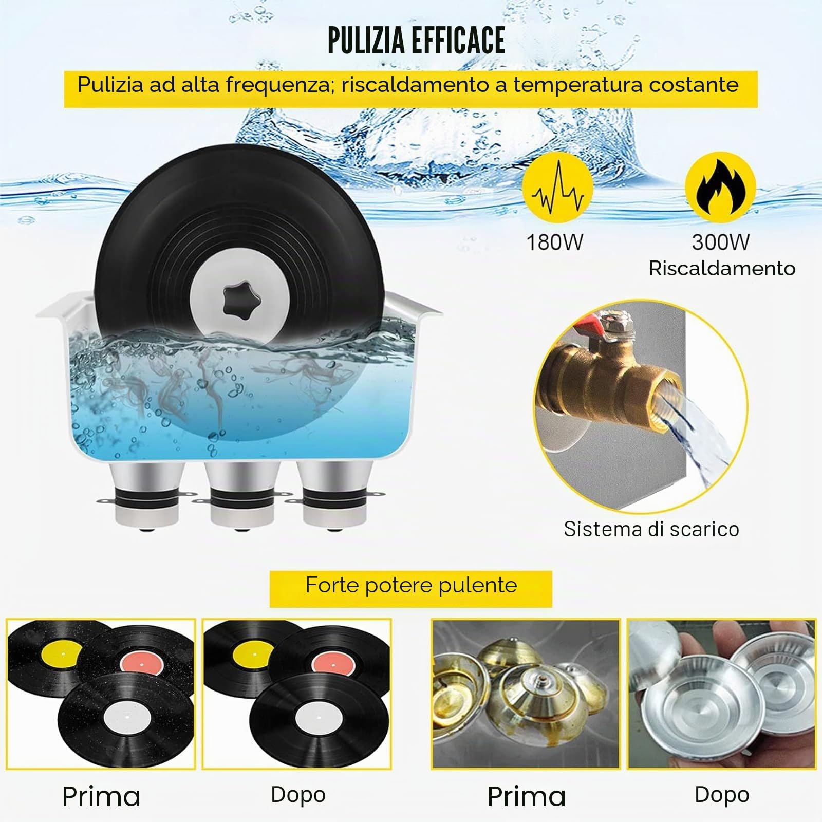 Macchina per la Pulizia dei Dischi in Vinile da | Kit per la Pulizia degli LP