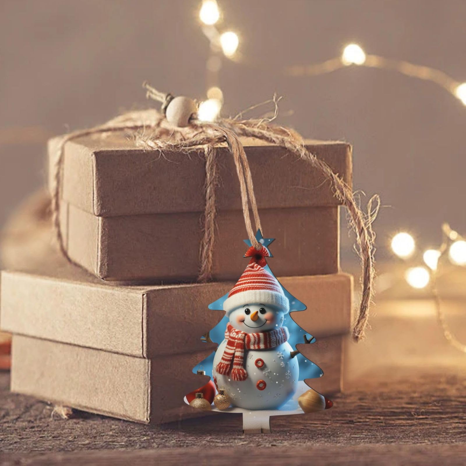 Vintage kerstversieringen hout handgeschilderde houten kerstman uit de jaren 1950 skiën