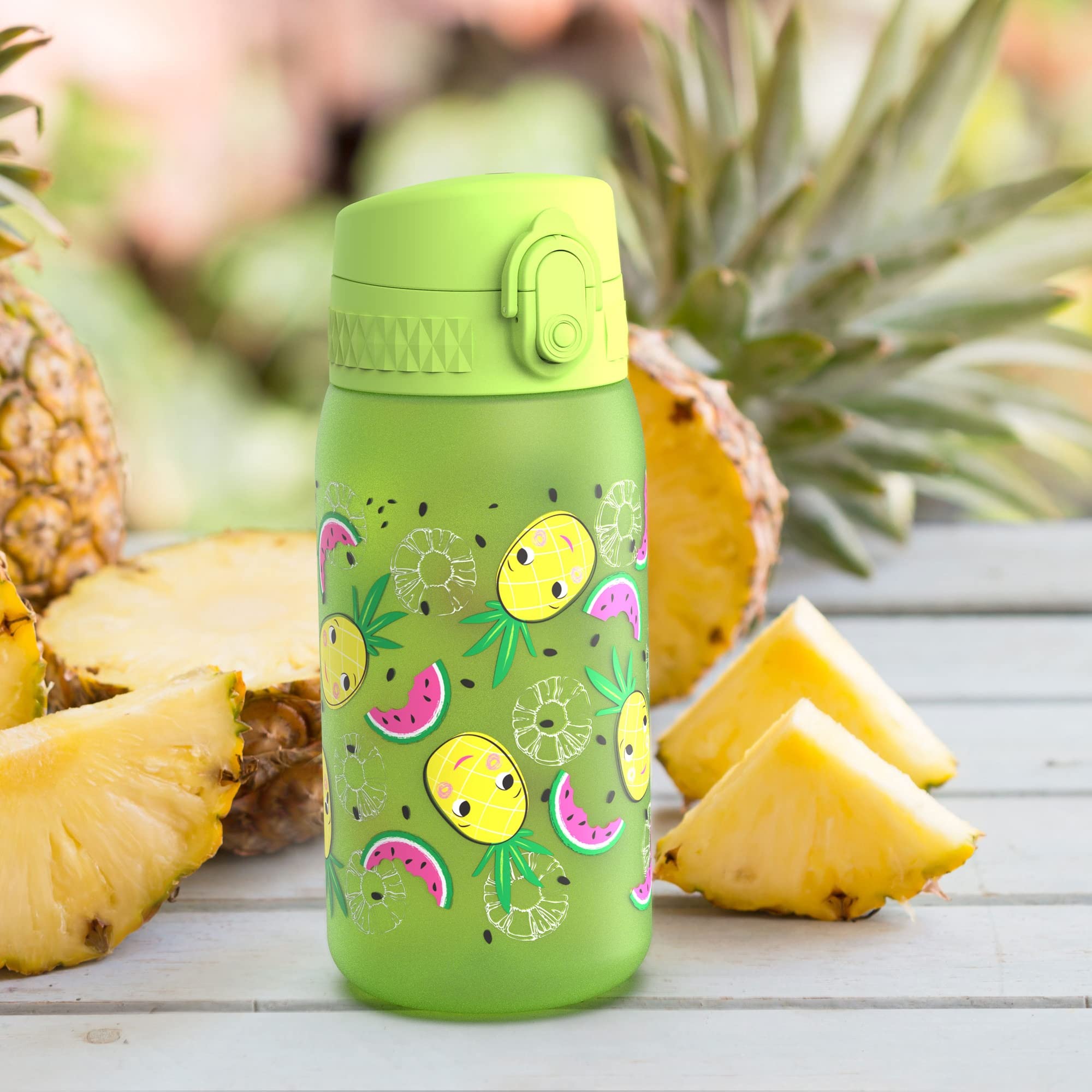 Ion8 Borraccia Bambini Senza Perdite, Senza BPA, 350ml, Ananas