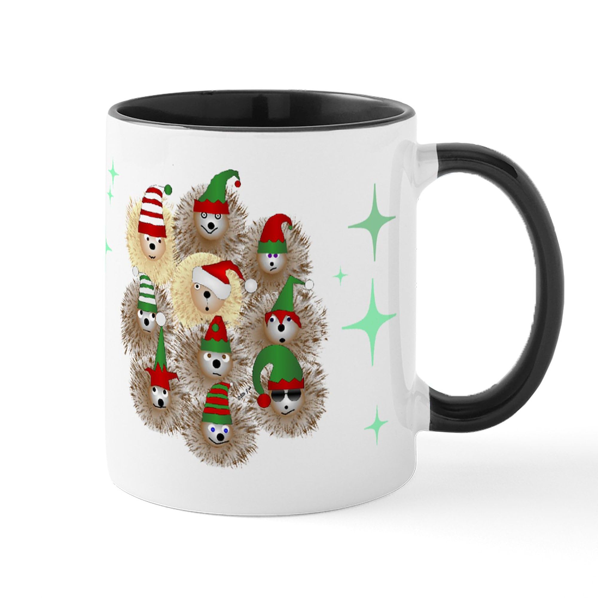 CafePress Hedgehog Holiday 11 oz (325 ml) Ceramic Coffee Mug