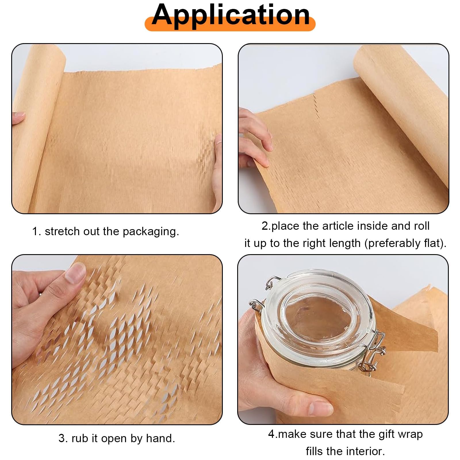Rollo De Papel De Embalaje De Nido De Abeja, Papel De Embalaje Marrón, Envoltura De Burbujas Para Mudanzas, Para Mudanzas, Envío De Paquetes Frágiles - Alternativa Ecológica Al Envoltorio De Burbujas