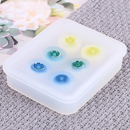 Miniatura 5 de 2 piezas de cuentas de esfera con agujeros redondos de resina epoxi moldes de silicona para gotas 3D, decoración de manualidades, arcilla