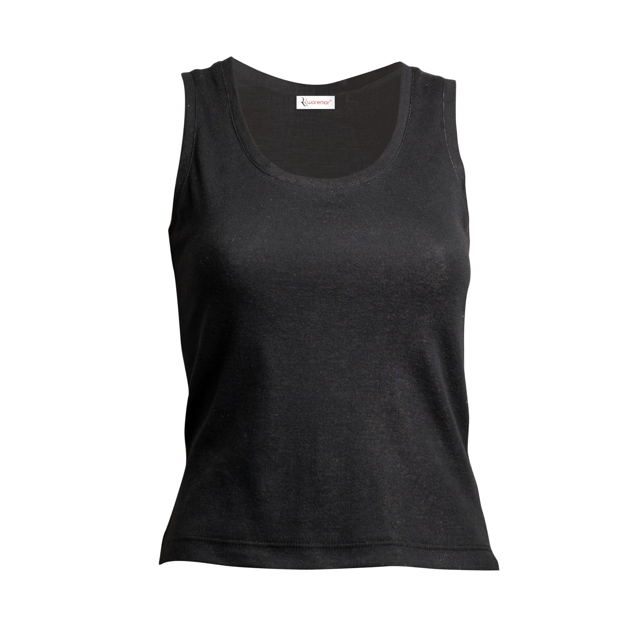 EMF Tank Top 5G RF Safe Clothing Shielding - Silver Coated Fabric, Black, XL