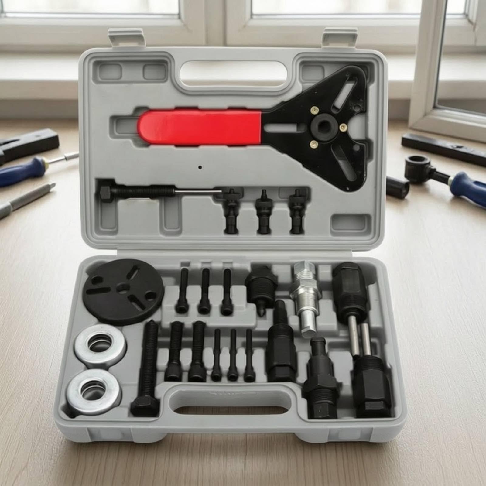 Estrre Del Mozzo Della Frizione Del Compressore Climatizzazione Robusto Kit Estrre Frizione Compressore Comp Attrezzi per Garage, style to 2