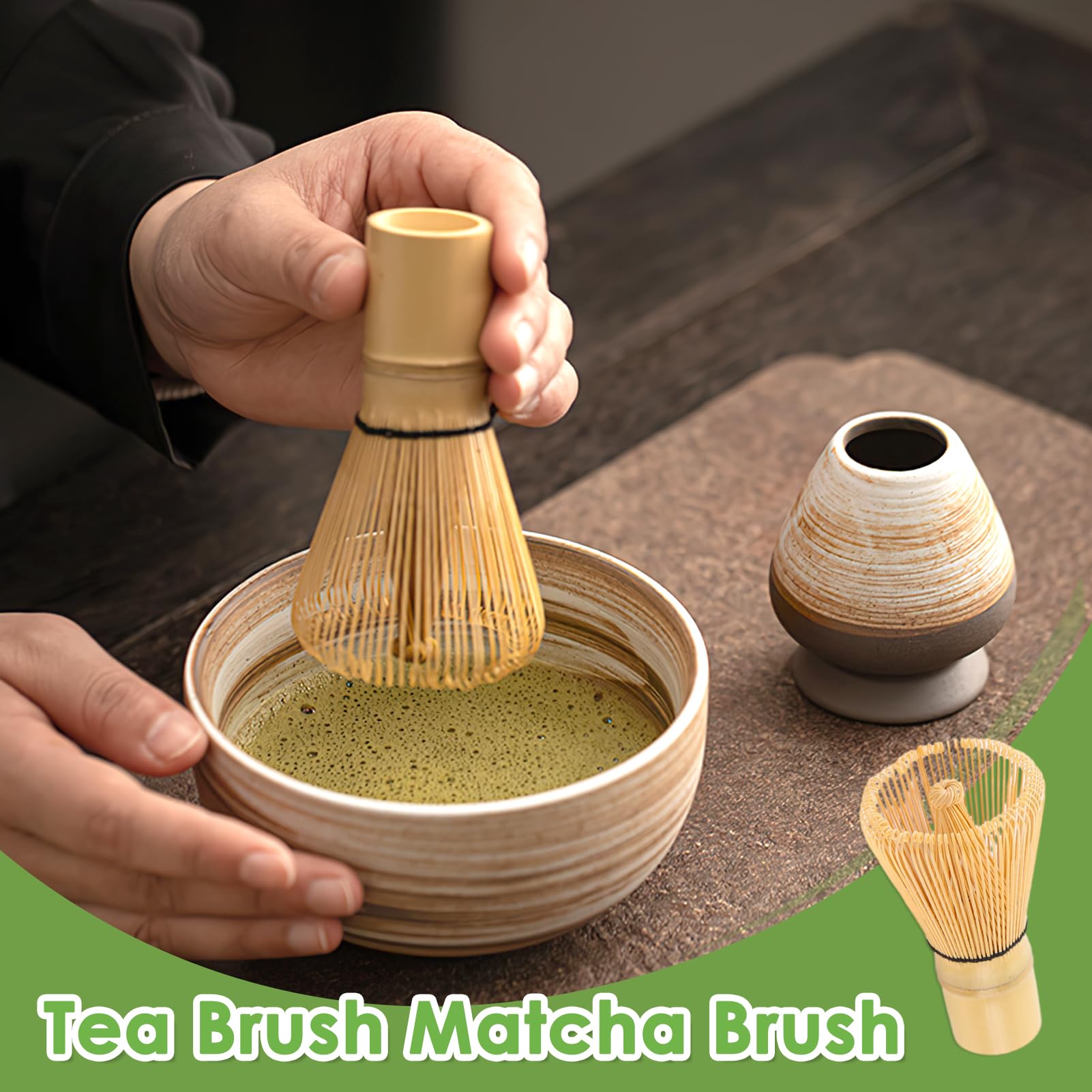 Fouet En Bambou, Fouet à Thé En Bambou Naturel Outil De Préparation De Poudre De Matcha, Fouet à Poudre De Thé
