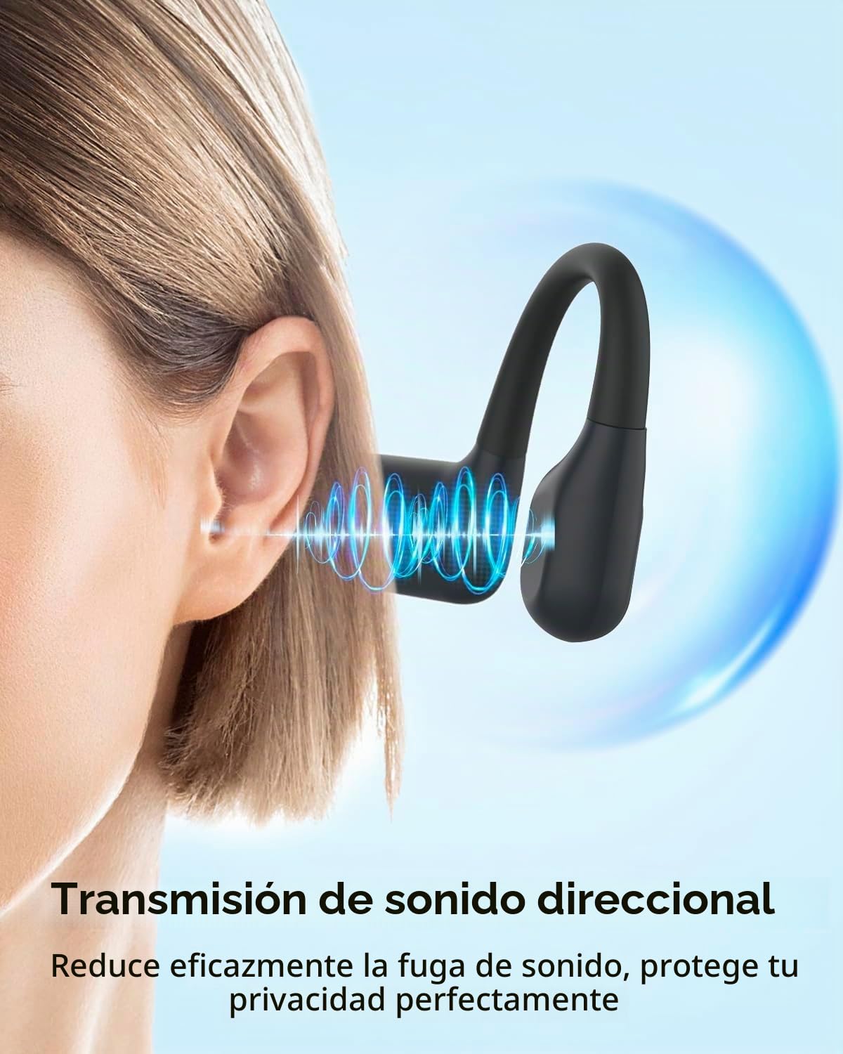 MONODEAL Auriculares de Conducción Ósea Bluetooth 5.4, IP68 Impermeable para Natación, 8GB MP3 para Nadar, Correr y Ciclismo