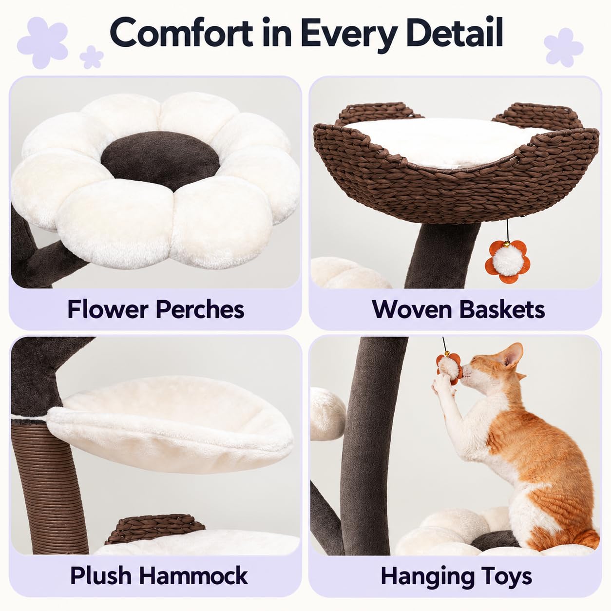 Amazon | Catry Cat Tree - ブロッサム - オールインワン キャット