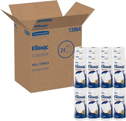 Kimberly-Clark 13964 Premiere - Rollo de toallas de cocina, blanco, 70rollo, 24 rolloscaja